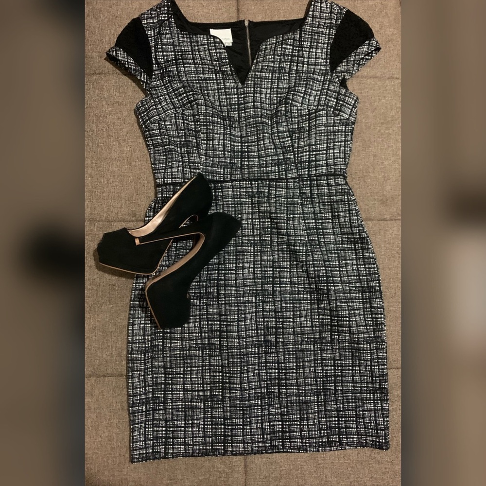 DONNA MORGAN Black and White Dress